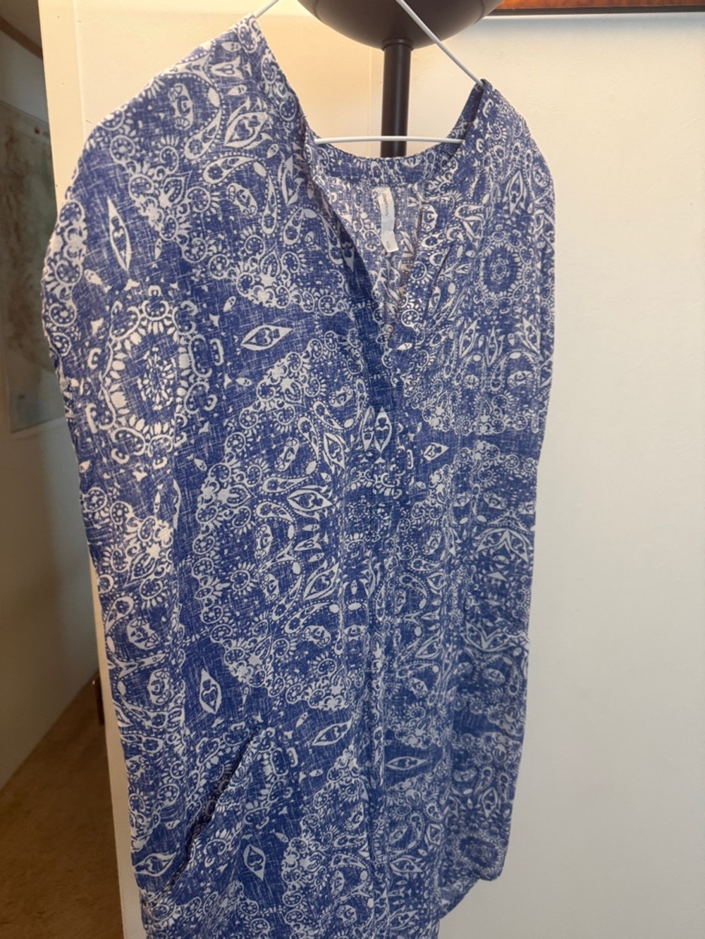Gap Blue Printed Women's Tunic Top/Short Dress with Pockets